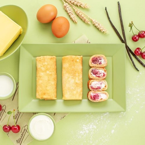 с/м Блины с вишней и сливочным сыром (240г/3 шт)