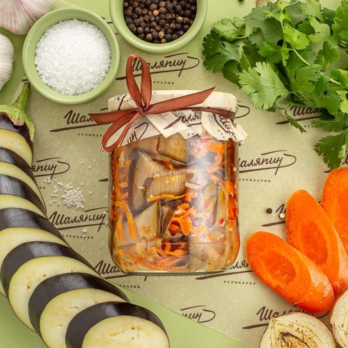 Рулетики из баклажанов с морковью по-корейски (500 г)